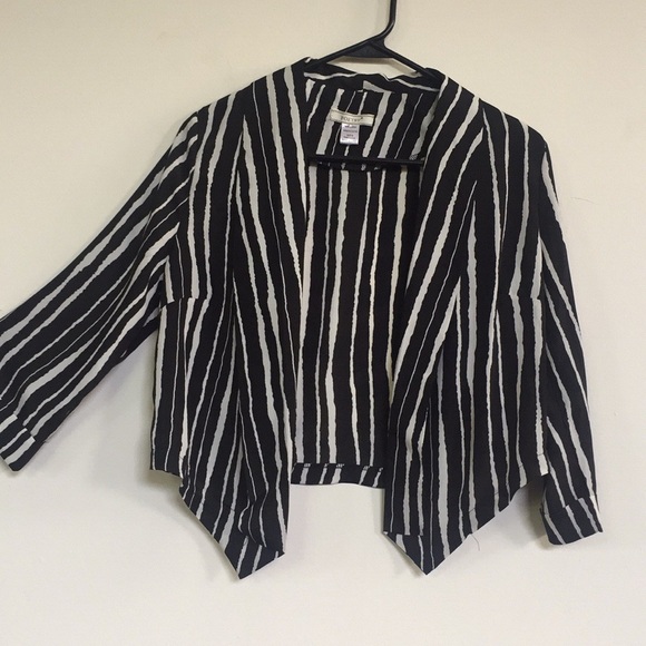 Jackets & Blazers - Silk black and white blazer